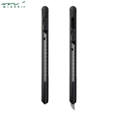 日本製造MIDORI筆型美工刀 便攜美工刀3532系列(附夾和折刃器;45度6mm特細刀片)日本原裝進口