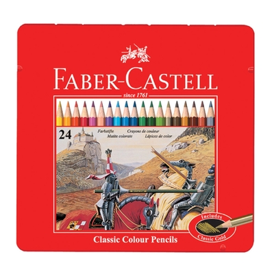 德國 Faber-Castell美術生指定用品 24色油性色鉛筆組-115845