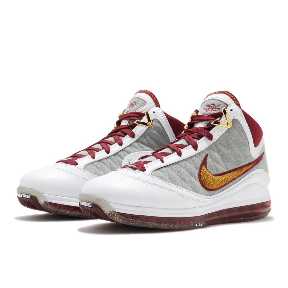 Nike 籃球鞋LeBron VII QS 運動男鞋氣墊避震明星款復刻球鞋穿搭白紅