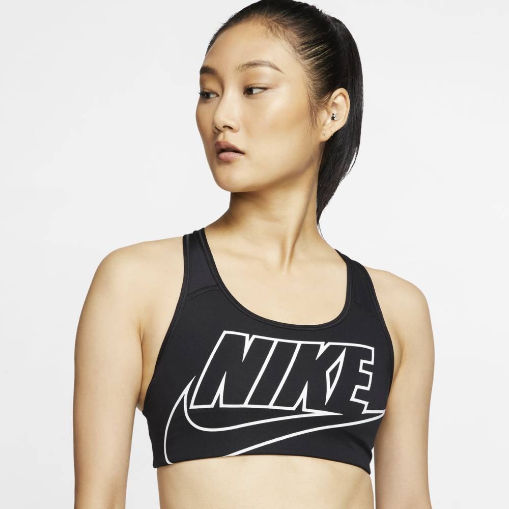 NIKE AS NIKE SWOOSH FUTURA BRA 女 運動內衣 黑 BV3644010