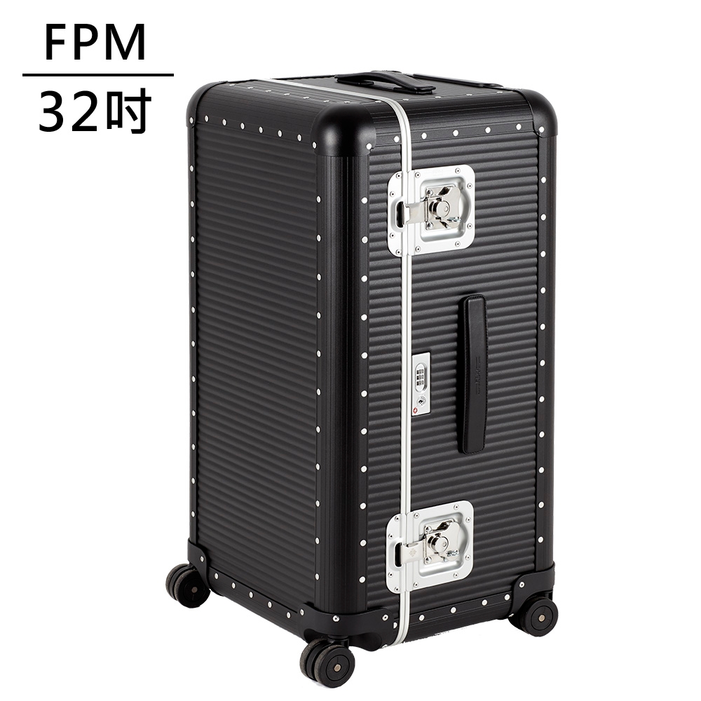 (送專櫃收納袋)FPM MILANO BANK Caviar Black系列 32吋運動行李箱 松露黑 (平輸品)