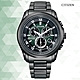 CITIZEN 星辰 GENTS 亞洲限定 光動能 碼錶計時 三眼潮男腕錶-43mm BL5547-89X 綠面 product thumbnail 1