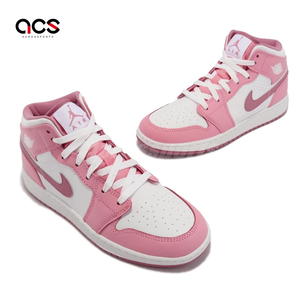 Nike Air Jordan 1 Mid GS 大童鞋女鞋粉紅Valentines Day 情人節DQ8423