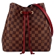 LV N40214 Damier LV棋盤格紋暗紅色伸縮背帶水桶包 product thumbnail 1