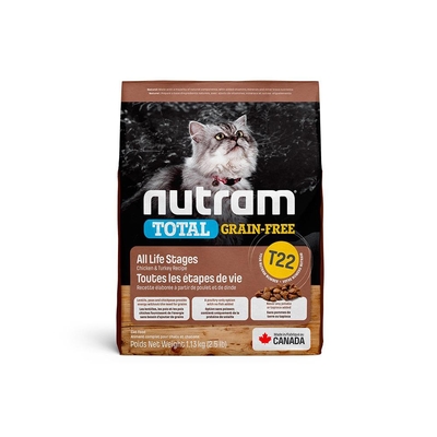 Nutram紐頓_無穀挑嘴T22全齡貓1.13kg 火雞+雞肉 貓糧 貓飼料