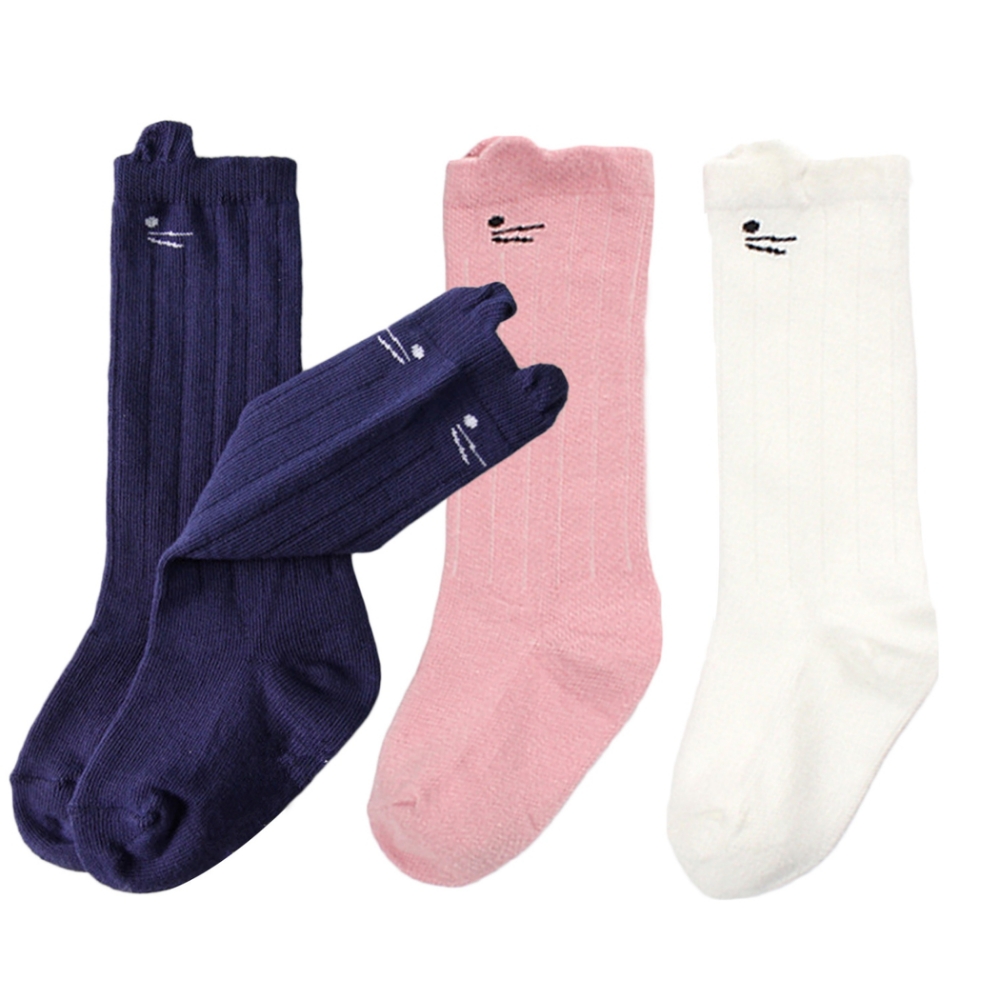 天使霓裳 素色貓咪中筒襪兒童襪子 2雙入(共3色)
