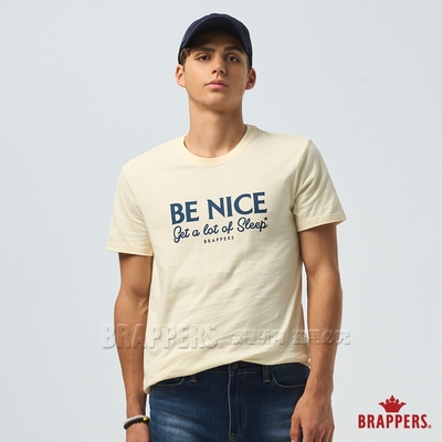 BRAPPERS 男款 BE NICE 印花T恤-鵝黃