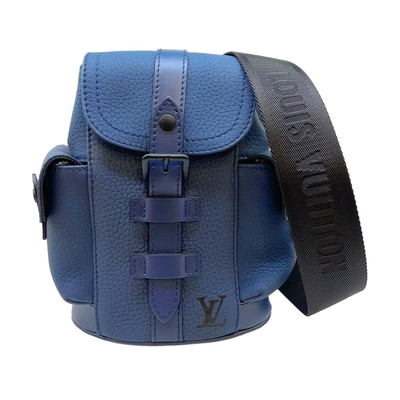 Louis Vuitton 路易威登 Christopher XS皮革肩背斜背包(藍色/晶片款/M58495)