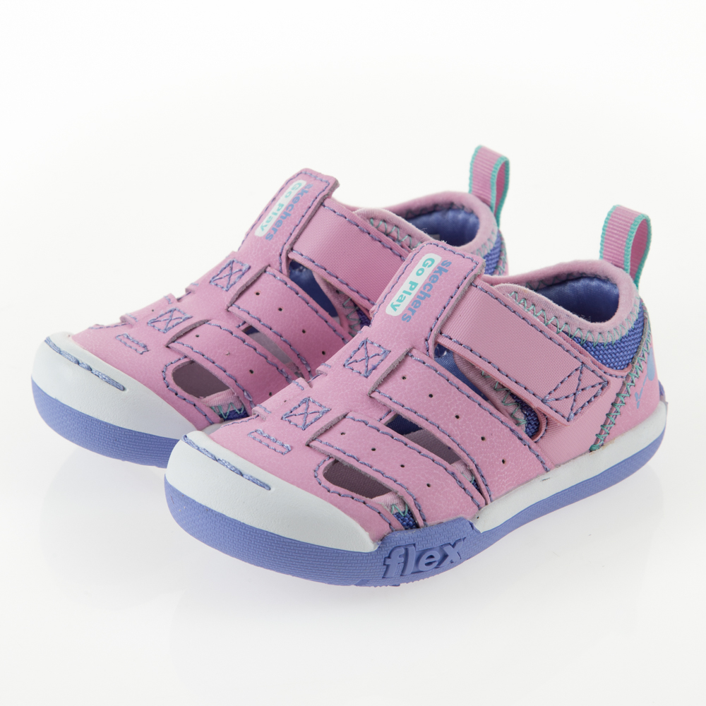 SKECHERS 女嬰童涼拖 FLEX PLAY - 82166NPKLV