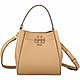 TORY BURCH McGraw 雙T縫線設計牛皮手提斜背水桶包(駝色) product thumbnail 1