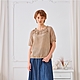 【KiKi】荷葉領格紋雪紡-女短袖襯衫 荷葉 藍 黃(二色/版型適中) product thumbnail 1