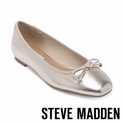STEVE MADDEN-GIZELLE 蝴蝶結平底娃娃鞋-金色