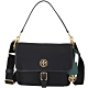 TORY BURCH Piper 黃銅雙T徽標吊飾尼龍手提斜背包(黑色) product thumbnail 1