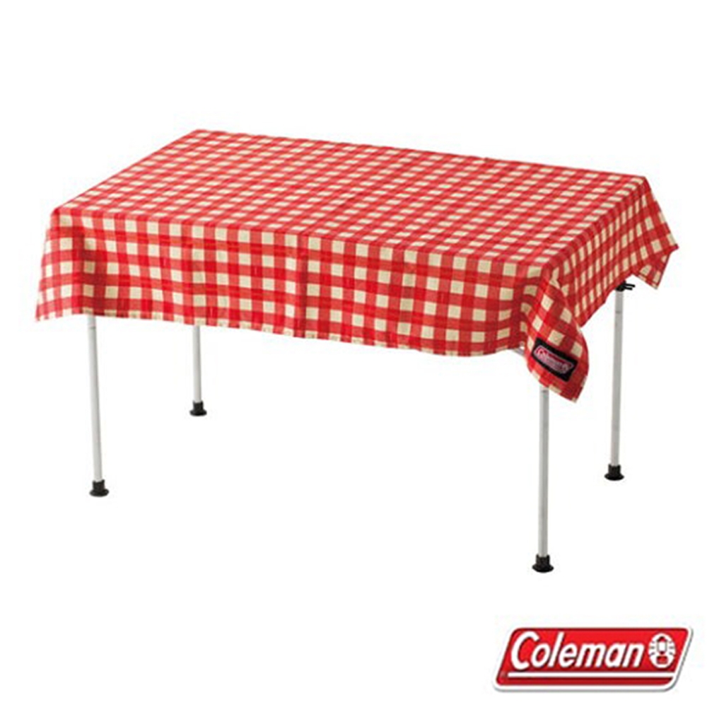 美國 Coleman 美式 經典紅白格紋防水抗污桌布桌巾_CM-26878 紅
