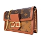 Louis Vuitton Dauphine 復古金色鍊帶LV Circle開合扣斜肩背包(卡其棕) product thumbnail 1