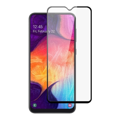 三星 Galaxy A50 9D9H玻璃鋼化膜手機保護貼 黑色 A50保護貼 A5鋼化膜