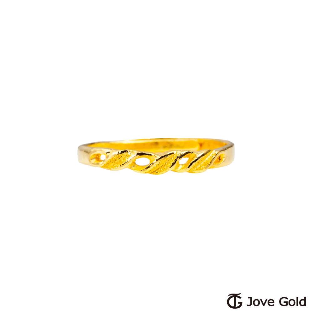 JoveGold漾金飾 愛的軌跡黃金戒指