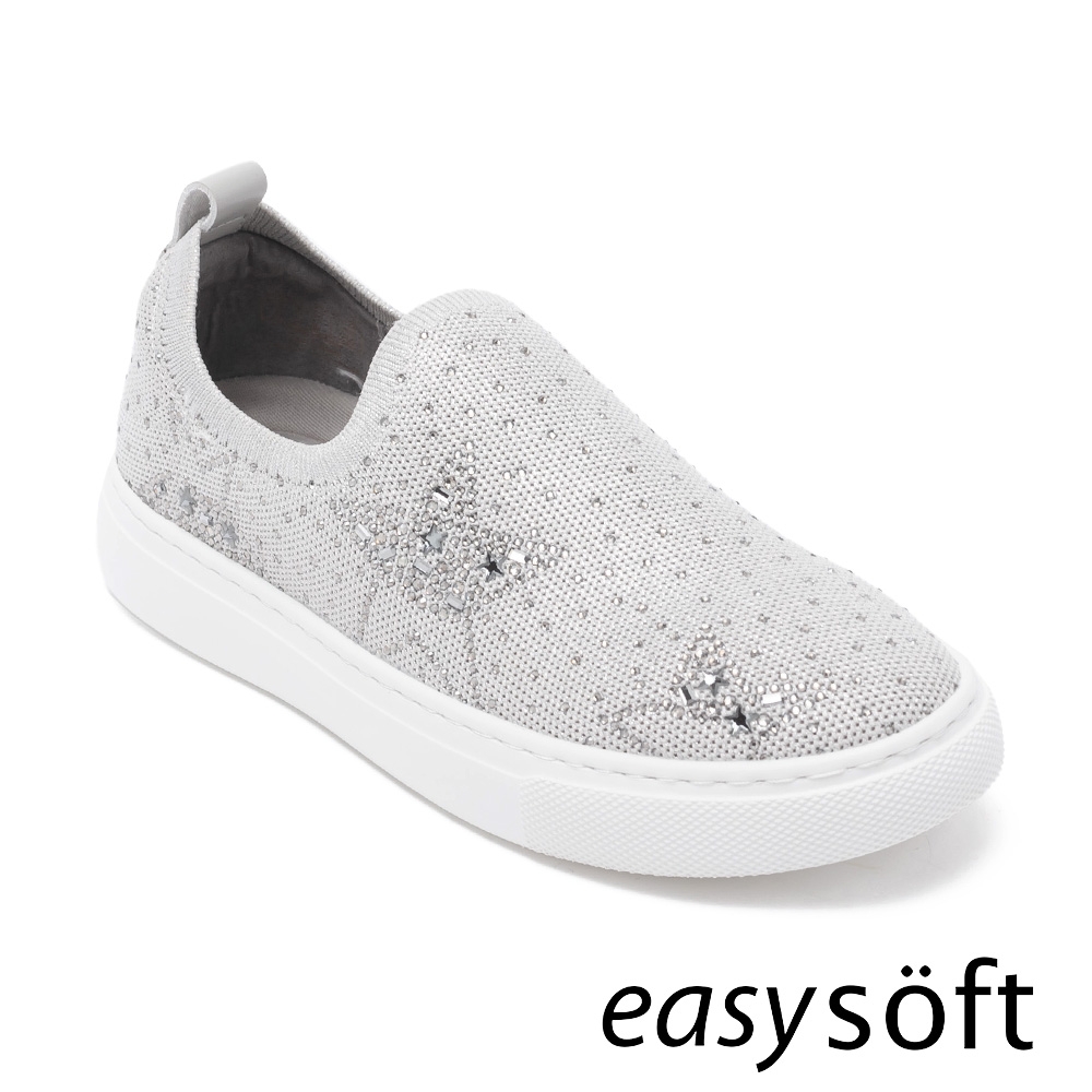Easy-Spirit-CANTA 星星閃鑽織布套穿休閒鞋-灰色