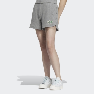 ADIDAS LT SHORT W 三葉草 女運動短褲-灰-IK8623