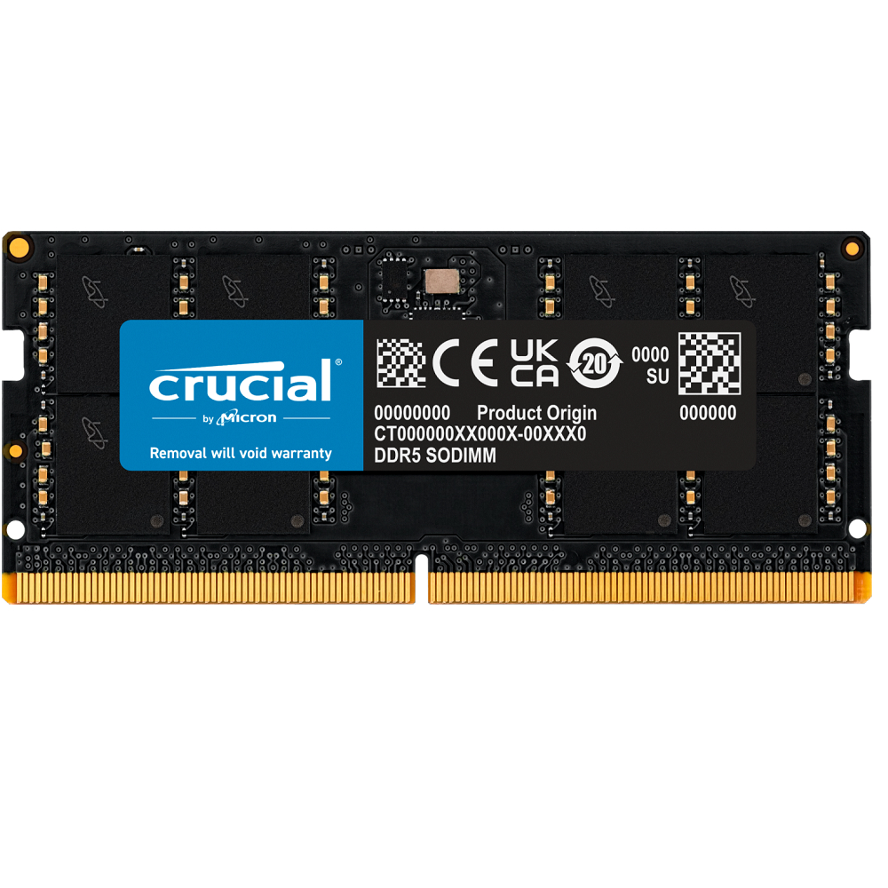 Micron Crucial NB-DDR5 4800/ 32G 筆記型RAM 內建PMIC電源管理晶片