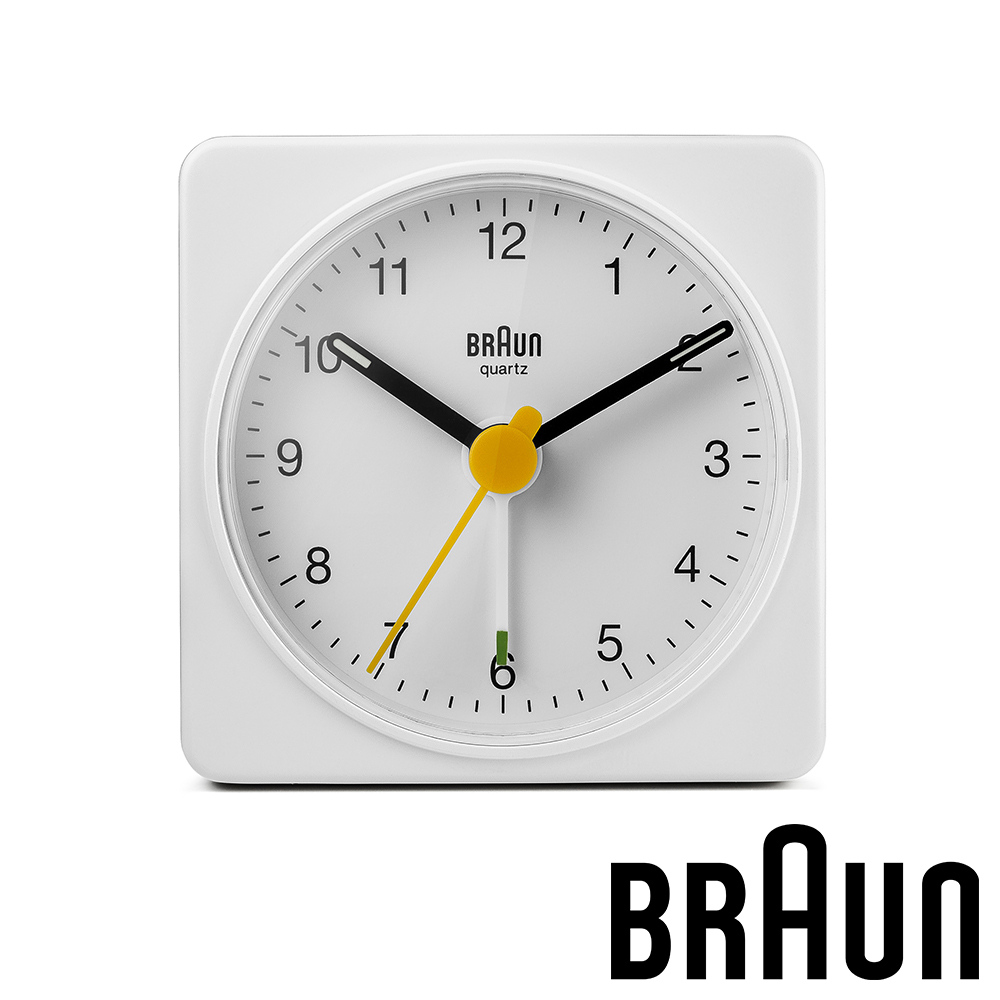 德國百靈 BRAUN 復刻嚴選簡約旅行鬧鐘 (BC02W)-質感白