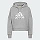 adidas 上衣 女款 長袖上衣 帽T 運動 W FI BOS HOODIE 灰 HJ7996 product thumbnail 1