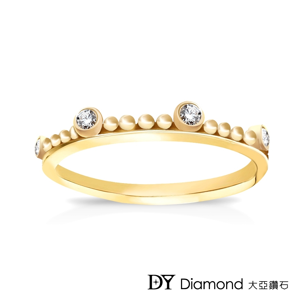 DY Diamond 大亞鑽石 L.Y.A輕珠寶 18黃K金 古典 鑽石線戒