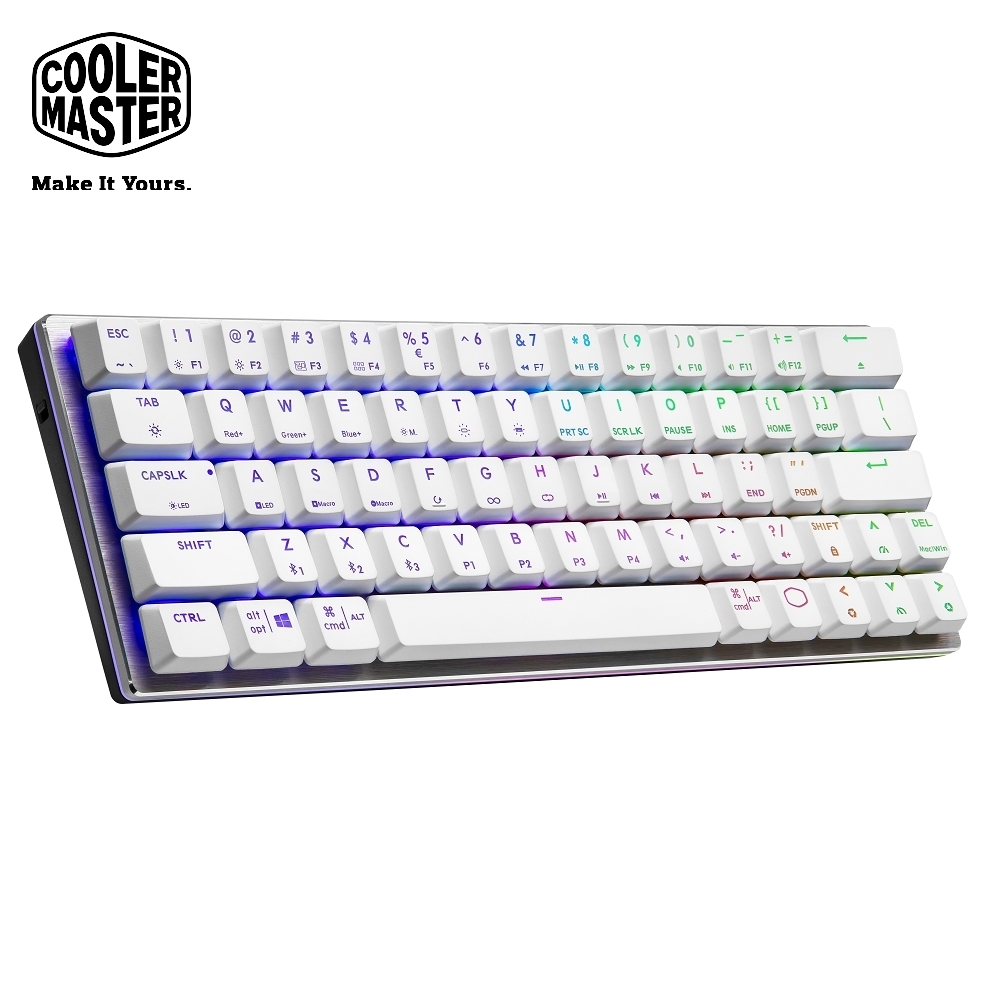 Cooler Master SK622 藍芽矮軸RGB機械式鍵盤 白色青軸(英刻) product image 1
