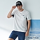 Nautica 男裝 撞色拼接修身短袖T恤-白色 product thumbnail 1