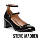 STEVE MADDEN-SABRINA 繞踝粗跟圓頭瑪莉珍鞋-黑色 product thumbnail 1