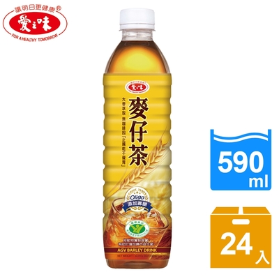 【愛之味】麥仔茶(Oligo腸道保健)590ml(24入/箱)