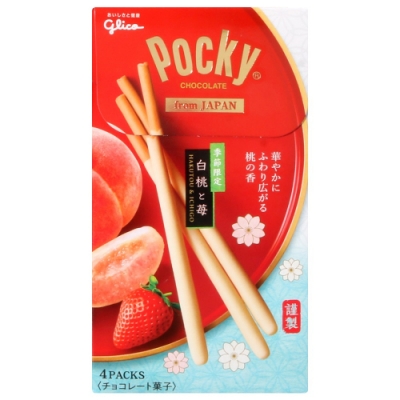 Glico 白桃草莓風味餅乾棒(78.4g)