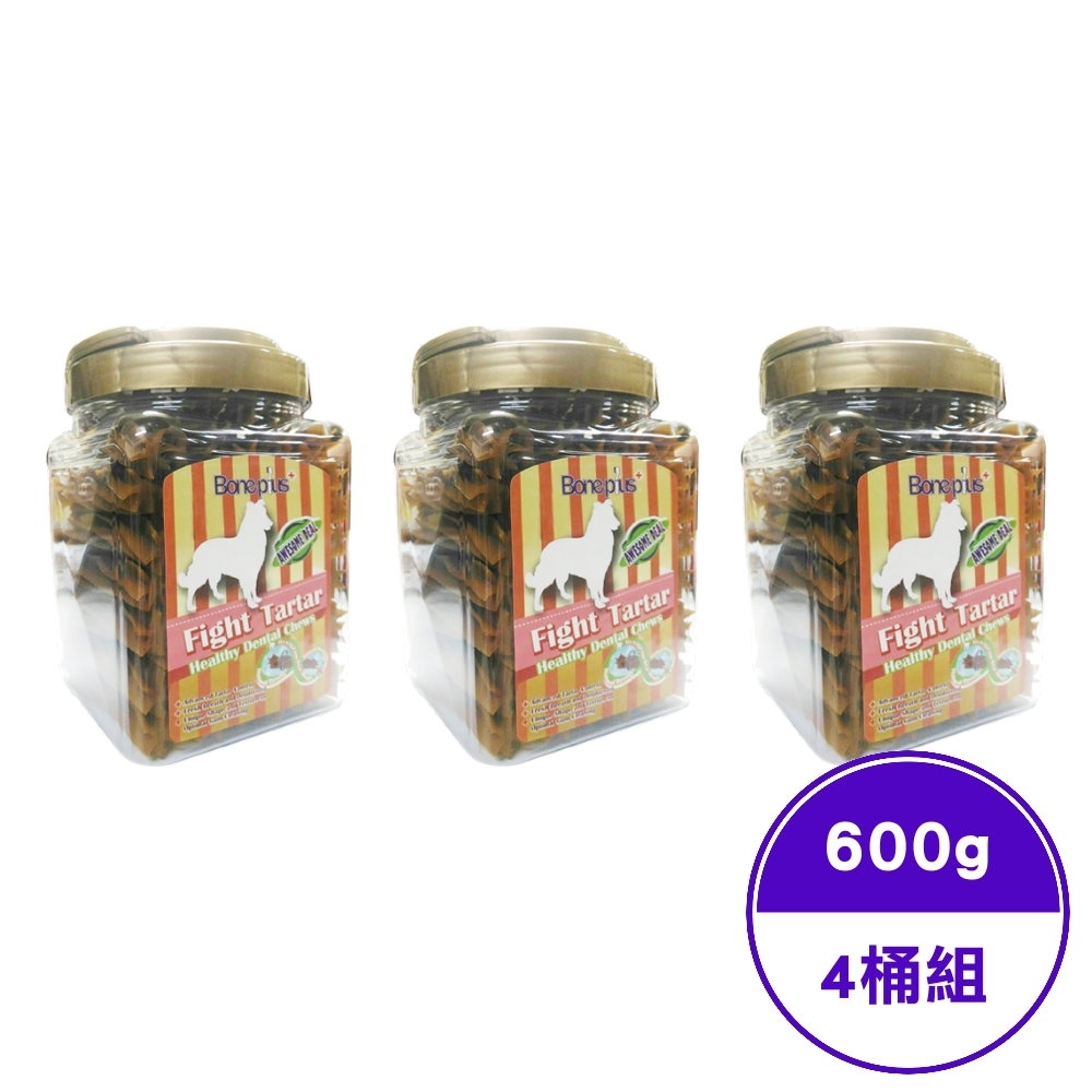 Bone Plus起司螺旋六星潔牙棒小桶裝 600g±5g (4桶入)