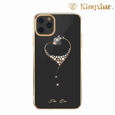 Kingxbar iPhone 11 施華洛世奇水鑽保護殼-香檳金