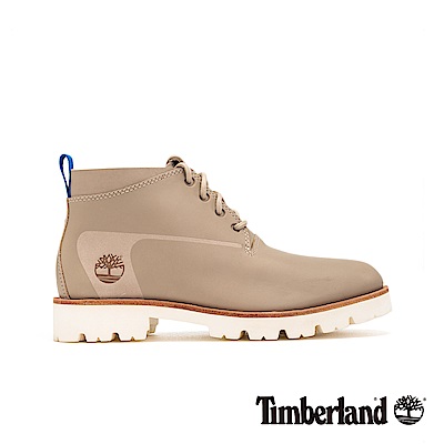 Timberland 男款卡其灰皮革低筒靴|A1OX4