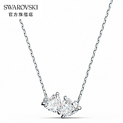 SWAROVSKI 施華洛世奇 Attract Soul 白金色璀璨幾何項鏈