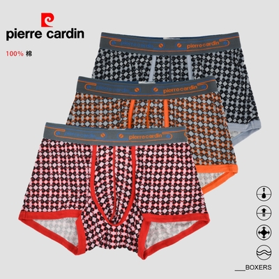 【pierre cardin 皮爾卡登】純棉印花個性平口褲