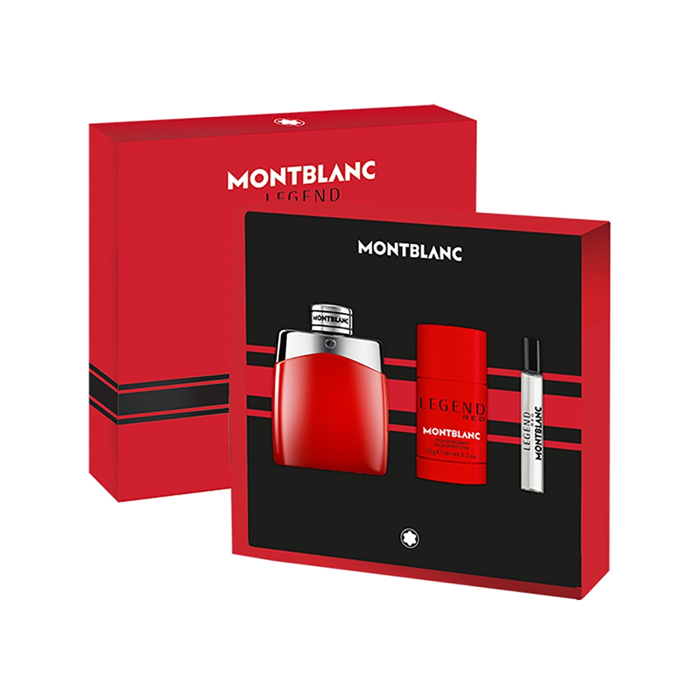 【MONTBLANC萬寶龍】傳奇烈紅淡香精禮盒(淡香精100ml+7.5ml+體香膏75g)