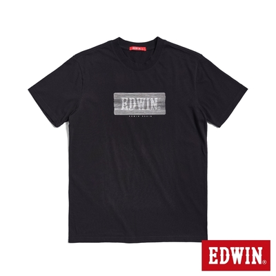 EDWIN 人氣復刻款 線稿波紋LOGO短袖T恤-男-黑色