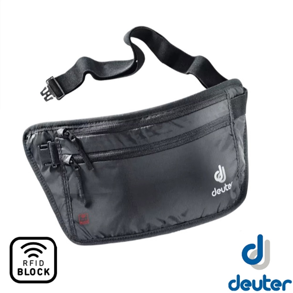 Deuter Belt II RFID 防盜隱藏式錢包.旅行用腰帶式錢包證件袋_黑