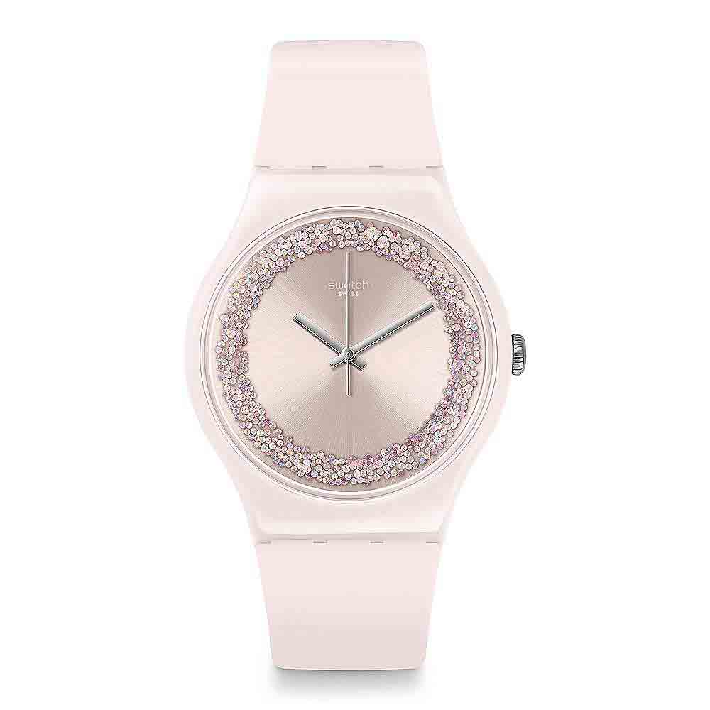 Swatch THINK FUN系列 PINKSPARKLES 粉紅閃耀手錶