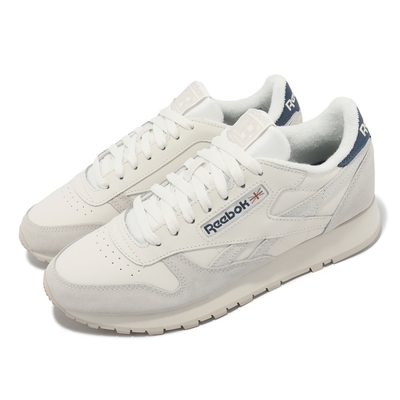 Reebok 休閒鞋 Classic Leather 男鞋 女鞋 白 藍 麂皮 皮革 復古 經典 100032773