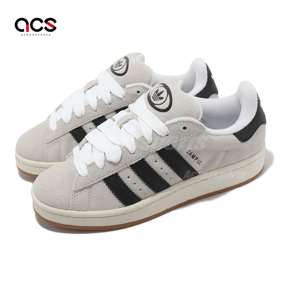 adidas 休閒鞋Campus 00s W 女鞋灰黑三線麂皮皮革三葉草愛迪達GY0042