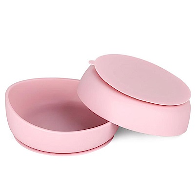 韓國UYOU 兒童矽膠防滑餐碗-櫻花粉