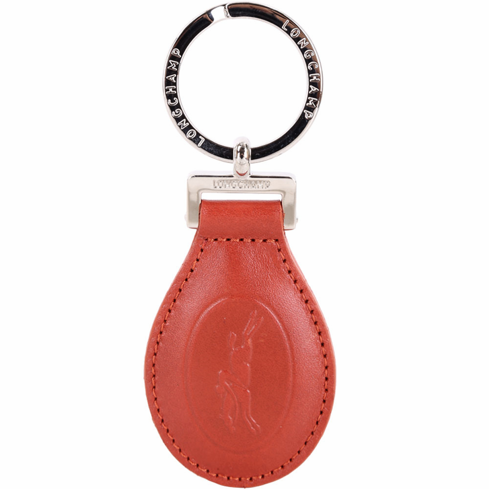 LONGCHAMP Le Foulonne 賽馬浮雕鑰匙圈(磚紅色)