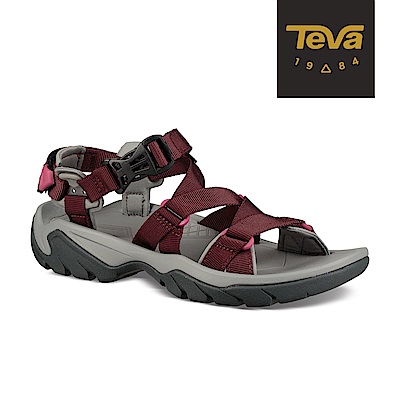 TEVA 女 Terra Fi 5 Sport 戶外機能運動涼鞋-深紅