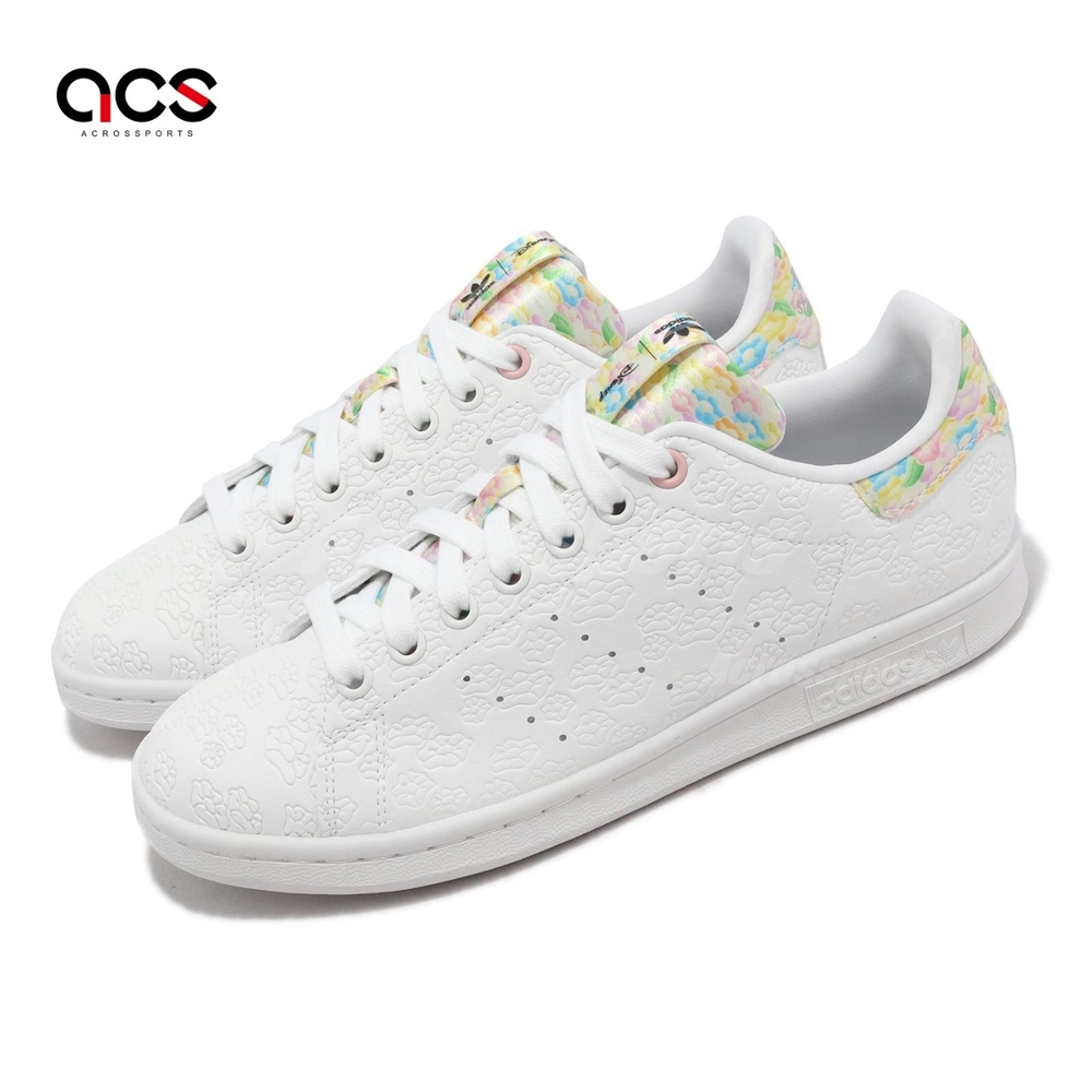 adidas 休閒鞋 Disney Stan Smith W 女鞋 白 花 迪士尼 小鹿斑比 史密斯 GV7931