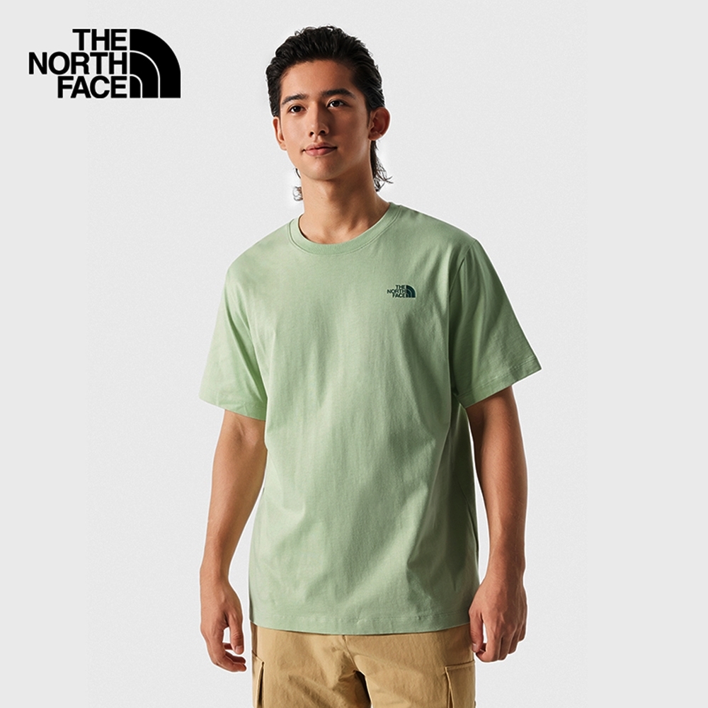 The North Face M S/S PLACES WE LOVE TEE - AP 休閒T恤 男短袖上衣-綠-NF0A86MHI0G