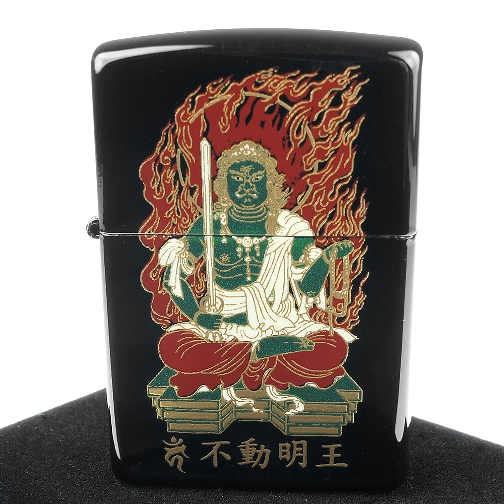 ZIPPO 日系~本金蒔繪-不動明王-傳統工藝加工打火機