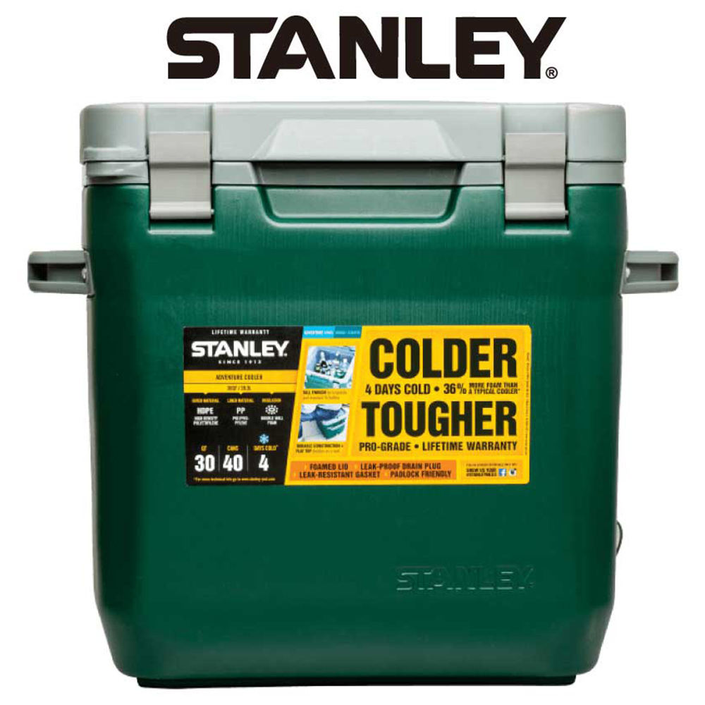 美國Stanley 可提式Cooler冰桶28.3L 綠色